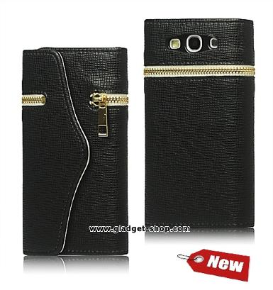 NEW!! เคส Samsung Galaxy S3 (Wallet ZipCase) Black